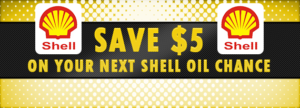 Shell Oil Change $5 Off