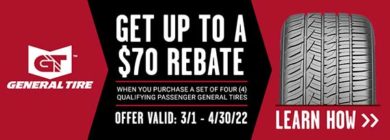 General Spring Rebate – $70